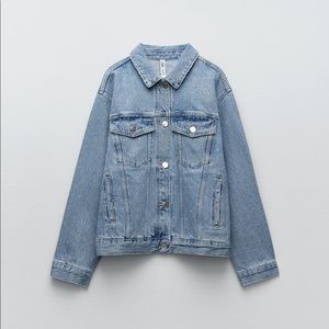 Sparkling zara jeans and denim jacket